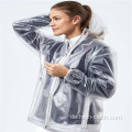 Durchscheinende PVC-Regenbekleidungsjacke für Erwachsene